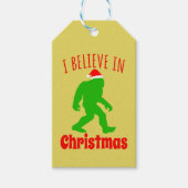 おもしろいクリスマスに信じBigfoot I ギフトタグ (正面)