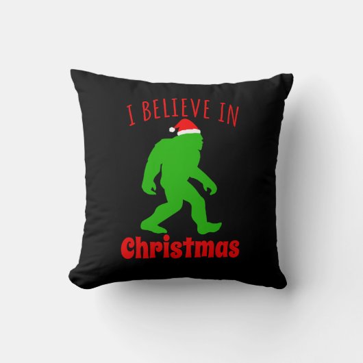 おもしろいクリスマスに信じBigfoot I クッション (正面)