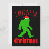 おもしろいクリスマスに信じBigfoot I サンキューカード (正面)