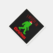 おもしろいクリスマスに信じBigfoot I スタンダードカクテルナプキン (角)