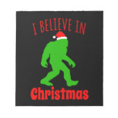 おもしろいクリスマスに信じBigfoot I ノートパッド (正面)