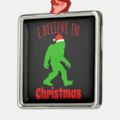 おもしろいクリスマスに信じBigfoot I メタルオーナメント (左)