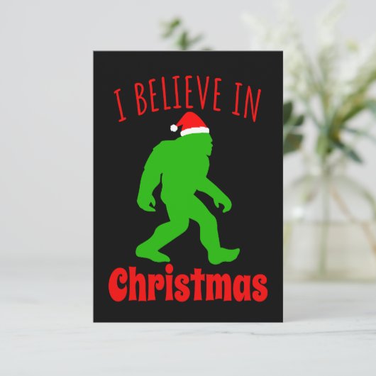 おもしろいクリスマスに信じBigfoot I 出欠カード (スタンド正面)