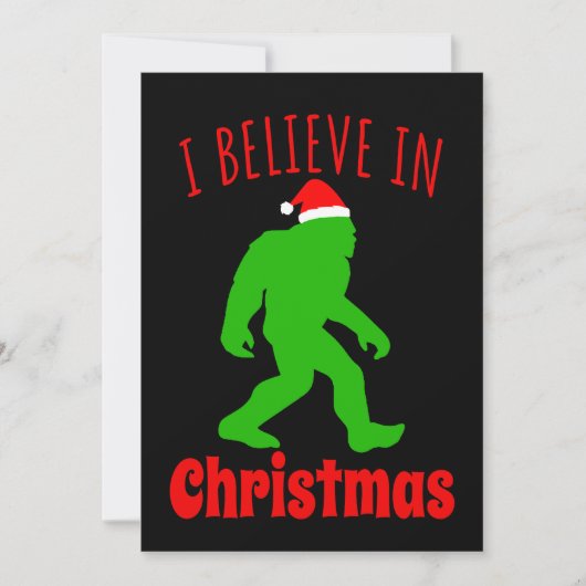 おもしろいクリスマスに信じBigfoot I 招待状 (正面)