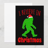 おもしろいクリスマスに信じBigfoot I 招待状 (正面/裏面)