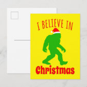 おもしろいクリスマスに信じBigfoot I 案内ポストカード (正面/裏面)