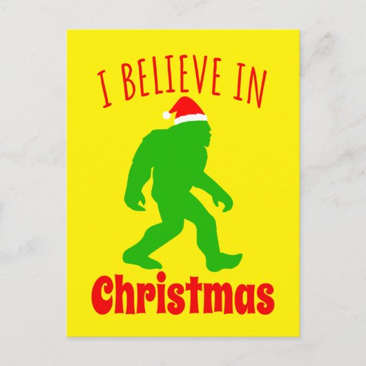 おもしろいクリスマスに信じBigfoot I 案内ポストカード (正面)