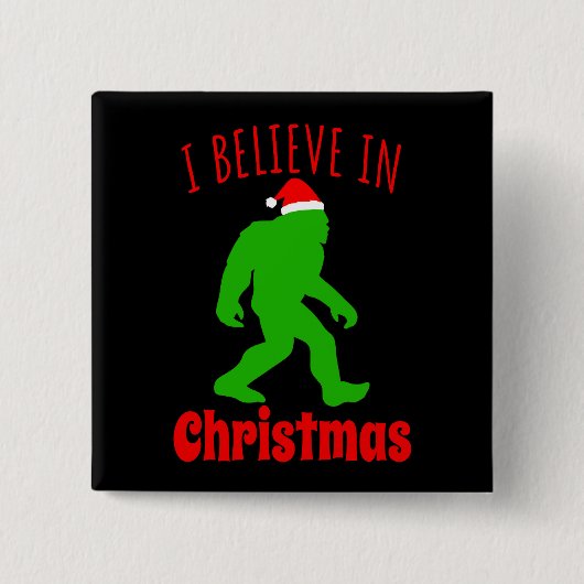 おもしろいクリスマスに信じBigfoot I 缶バッジ (正面)
