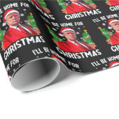 おもしろいクリスマスに帰るトランプ・サンタハット ラッピングペーパー (ロールコーナー)