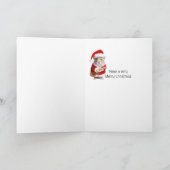 おもしろいクリスマスに生き物が動いていなかった カード (内部)