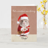 おもしろいクリスマスに生き物が動いていなかった カード (黄色い花)