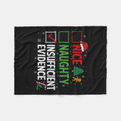 おもしろいクリスマスのいけないい証拠が不十分 フリースブランケット (正面(横))