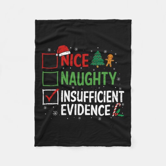 おもしろいクリスマスのいけないい証拠が不十分 フリースブランケット (正面)