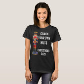 おもしろいクリスマスのくるみ割り人形 フェイスマスク付き Tシャツ (正面フル)