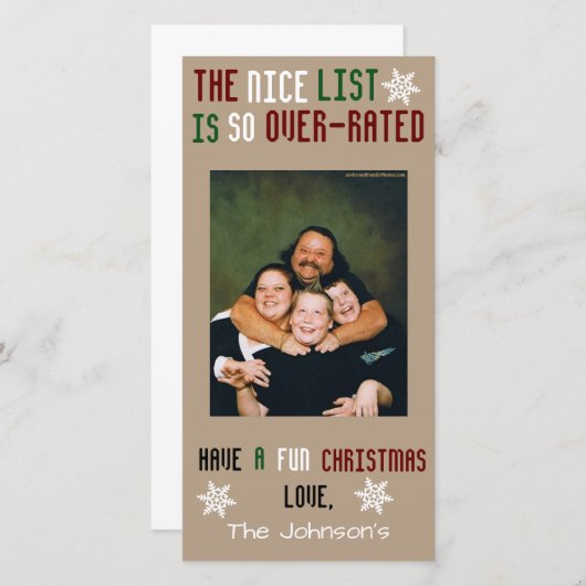 おもしろいクリスマスのカスタマイズ シーズンカード (正面/裏面)