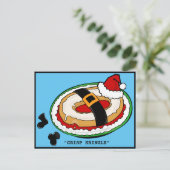 おもしろいクリスマスのカリカリ シーズンポストカード (スタンド正面)