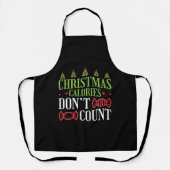 おもしろいクリスマスのカロリーがカウントされない エプロン (正面)