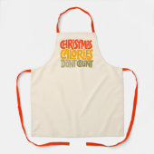 おもしろいクリスマスのカロリー数デザイン エプロン (正面)