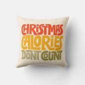 おもしろいクリスマスのカロリー数デザイン クッション (裏面)
