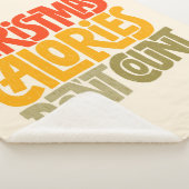 おもしろいクリスマスのカロリー数デザイン シェルパブランケット (3/4)