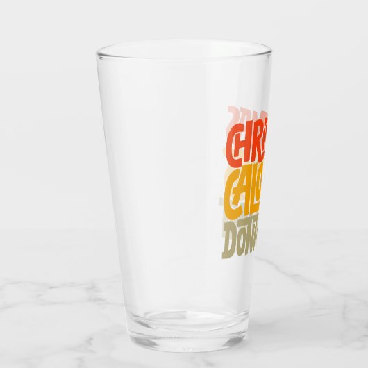 おもしろいクリスマスのカロリー数デザイン タンブラーグラス (右)