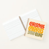 おもしろいクリスマスのカロリー数デザイン ノートブック (内部)