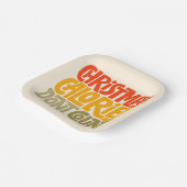 おもしろいクリスマスのカロリー数デザイン ペーパープレート (傾斜あり)