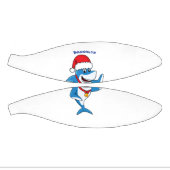 おもしろいクリスマスのサメイラストレーション ミニバスケットボール (パネル)