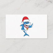 おもしろいクリスマスのサメイラストレーション 名刺 (裏面)