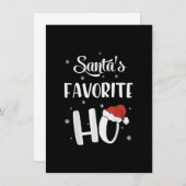 おもしろいクリスマスのサンタホお気に入りのクリスマス 招待状 (正面/裏面)