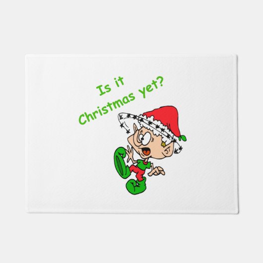 おもしろいクリスマスのジョーク圧倒された小妖精や小人クリスマス休日 ドアマット (正面)
