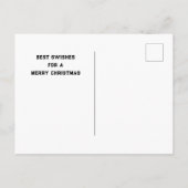 おもしろいクリスマスのスノーボードはがき インビテーションポストカード (裏面)