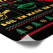 おもしろいクリスマスのタターズポテト ポスター (角)