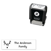 おもしろいクリスマスのトナカイの名字 セルフインキングスタンプ (インサイチュ)