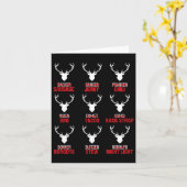 おもしろいクリスマスのトナカイ狩り鹿肉狩り カード (黄色い花)