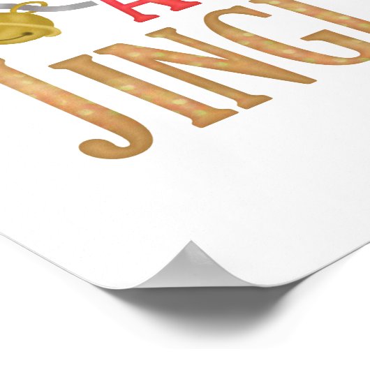 おもしろいクリスマスのトナカイ ポスター (角)