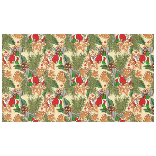 おもしろいクリスマスのトレッドミルサンクッキー テーブルクロス (正面(横))