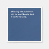 おもしろいクリスマスのパイはっきりした詩 スタンダードカクテルナプキン (正面)