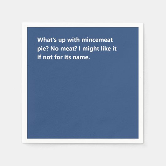 おもしろいクリスマスのパイはっきりした詩 スタンダードカクテルナプキン (正面)