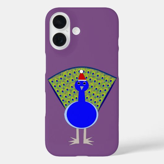 おもしろいクリスマスのピーコック Case-Mate iPhoneケース (裏面)