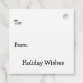 おもしろいクリスマスのプレゼントラベル フェイバータグ (裏面)