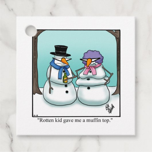 おもしろいクリスマスのプレゼントラベル フェイバータグ (正面)