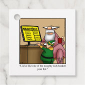 おもしろいクリスマスのプレゼントラベル フェイバータグ (正面)