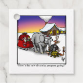 おもしろいクリスマスのプレゼントラベル フェイバータグ (正面)