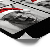 おもしろいクリスマスのラマサンタフォトブース ポスター (角)