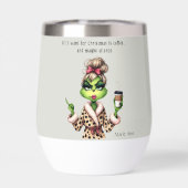 おもしろいクリスマスの不機嫌な緑の毛皮の女性 – ママ (背面)