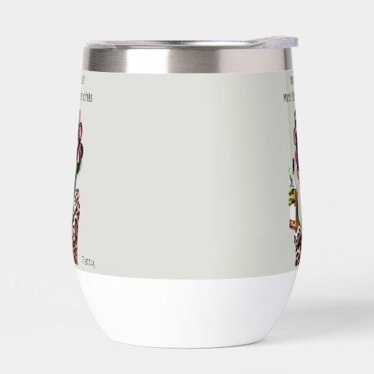 おもしろいクリスマスの不機嫌な緑の毛皮の女性 – ママ (左面)