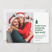 おもしろいクリスマスの写真を見る |赤 シーズンカード (正面)