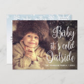 おもしろいクリスマスの写真ベビー外はコビディ ポストカード (正面/裏面)