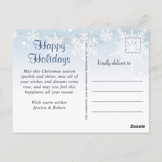 おもしろいクリスマスの写真ベビー外はコビディ ポストカード (裏面)